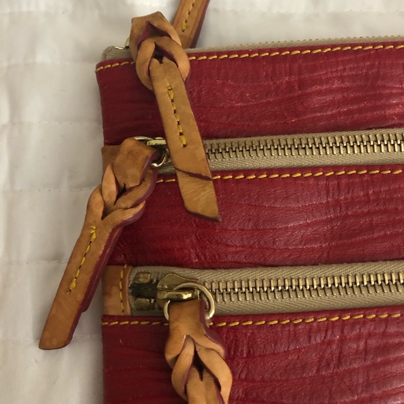 Dooney & Bourke Triple Zip Crossbody in Pebbled Leather - Picture 9 of 9